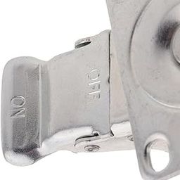 UJEAVETTE 3'' White PP Swivel Plate Caster Wheels 90kg 200lbs Trolley Cart with Brake-image-10