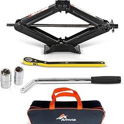 Scissor Jack for Car 3 Ton (6,600 lbs) - Portable Tire Jack Tool Kit | Universal Car Emergency Kit with Lug Wrench | Heavy Duty Material-image-11