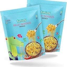 Timios No-Maida Millet Masala Flavored Instant Noodles | Not Fried | No MSG | No Preservatives | No Artificial Colors & Flavors | No Trans Fat & Cholesterol | Vegetarian | Pack of 2 | 190g Each-image-9