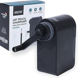 Brustro Manual Art Pencil Sharpener with Long Points with helical Blade | Ideal for Charcoal, Graphite and Pastel Pencils, Artists and Students.-10