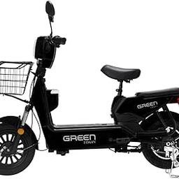 Green Udaan Low Speed Electric Scooter Non RTO 30KM Range Black with Portable Charger - EMI Available-image-73