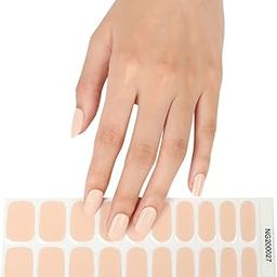Feelhigh 20PCS Semi Cured Gel Nail Polish Strips, Self Adhesive Full Wrap Gel Nail Art Sticker, Waterproof Gel Nail Wrap Stickers with Nail File and Stick UV Lamp Required (N27)-15