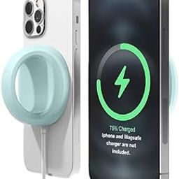 ADDGRIP® Silicone Stand Compatible with 15W Original MagSafe Charger only, Mobile Charging cum Stand Compatible with iPhone 15/14/13/12 Series, Phone holder [Magsafe Charger Not Included] (Mint Green)-image-49