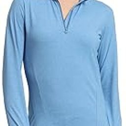 Women's Trekking Hiking Riding Slim Fit Quick Dry, Breathable Stretchable Full Sleeve Half Zip T-Shirt Baselayer-image-59
