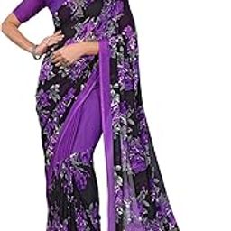 Floral Print Bollywood Georgette Saree-image-82
