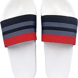 Fly Knitt Stripes Men's Flip Flops Slides Back Open Household Comfortable Slippers-picture-7