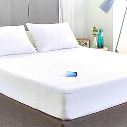 Sleep Matic Waterproof Cotton Fitted King Mattress Protector with Elastic Strap (84 X 72 Inch, White)-image-37