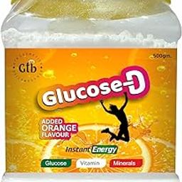 GREENBLOSUM Glucose-D Orange | 500 GM | Instant Energy Drink Powder | Refreshing Orange Flavour | Quick Energy & Hydration-23