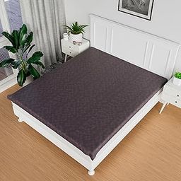Kuber Industries Double Bed Mattress Protector | Leak Proof Mattress Cover for Bed | Bedsheets Waterproof Cover | 80x80 Inch | Check Design | Brown-image-66