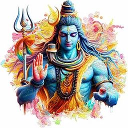 RNG GRAPHICS PVC Vinyl Vibrant Shiva Illustration Colorful Lord Shiva Wall Stickers,Mahadev Wall Sticker for Pooja Room,Stickers for Walls of Home,Multicolor,46 Cm x 46 Cm, Pack of 1-image-29