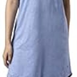 Essentials Short Sleeve Round Neck Relaxed Fit Cotton Mini Lounge Dress for Womens-E802-image-59