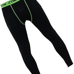 High Elasticity Men's Stretch Tights Pants Sport Trousers-Green+black XL|Clothing Shoes & Accessories | Mens Clothing | Athletic Apparel-image-2