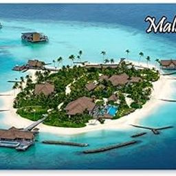 EVERCAREGIFTS Tourism Souvenir Maldives Fridge Magnet Maldives Island Refrigerator Magnet Birthday Gifts for Tourists World Tourism Souvenir Fridge Magnet Maldives Beach Home Decor Size: 8.2 x 5.2 CM-image-31