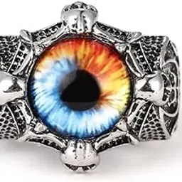 krystalz Evil Eye Gothic Dragon Punk Adjustable Rings for Men Women Viking Stone Ring - Pack of 1 Piece (Multy)-picture-22