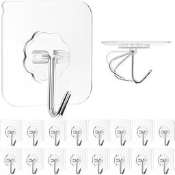 AROSHNAY Flower Adhesive Wall Hook, 10 Pack Heavy Duty Hooks for Wall Hanging, Strong | Self-Adhesive Sticker Hooks for Walls | Waterproof Wall Hanger Hook for Hanging Coats, Keys, and Heavy Items-picture-32