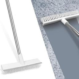 DJIVAN Cleaner Mop Swiper with Strong Bristle | 2 in 1 Scrape Floor Scrubbing Brush with Long Handle | Tile Cleaner Broom Brush for Kitchen (MOUTI Color)-image-28