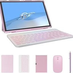 2 in 1 Tablet with Keyboard Case Mouse Stylus, 10 inch Tablet Android 14 Tablets PC, 6GB RAM+32GB ROM Support 1TB Expandable, 6000mAh Battery IPS 10.1" Tab 2MP+8MP Dual Camera WiFi-6 Bluetooth Tableta-picture-4