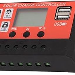 Ubervia® PWM Solar Charge Controller, 3 Stage Charging Dual USB Multiple Protection Solar Panel Controller for Industry for Home for Business(#8)-15