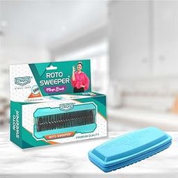 UNIQUE Roto Magic Crumb Sweeper Carpet Cleaning Brush for Home dust, Sofa, bedsheet, car Seats with Single Soft Nylon Roller Virgin Plastic Body (Pack of 1)-23