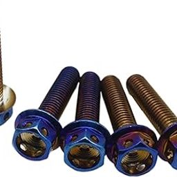 JAZZY PEARLS 5 Pieces M8 Wheel Lug Bolt Screw Fit for Vespa GTS300 Blue-image-1