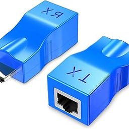 Microware Blue HDMI 30M Extender to RJ45 Cat5 Network LAN Ethernet Adapter Repeater-4