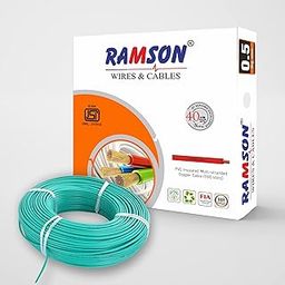 Ramson 0.5 Sqmm Single Core PVC Insulated Multistrand Copper Cable for Domestic & Industrial Connections Electric Wire 90 Meter (Green)-image-37