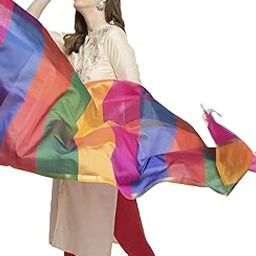 Women's Multicolour Blended Silk Dupatta.-image-45