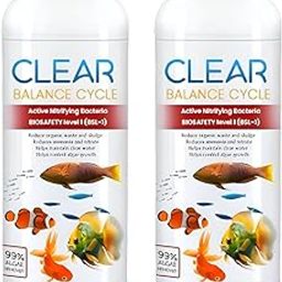 RATEJI Automatic Fish Tank Cleaner Liquid Cloudy Water Remover for Crystal Clear Aquarium Water| Cleaner Balance Cycle for Fish Tank | Algae Remover (100ml X 2)-23
