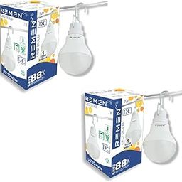 REMEN 7W DC Led Bulb | 12V DC Solar LED Bulb with Hanger (Cool White, Pack of 2)-image-66