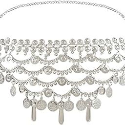 Ethnic Silver Oxidised Traditional Adjustable Boho Waist Chain/Belly Chain/Kamarband For Women (B049S)-image-80
