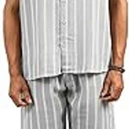 Men's Regular Fit Striped Sets-image-8