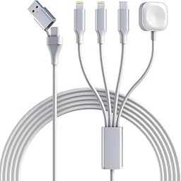4 in 2 iPhone and iWatch Charger Cable for Apple Watch/iPhone/iPad/Airpods - Long USB A/USB C to iWatch Cord + USB C Cord + Lightning Charging Cord with Apple Carplay [MFi Certified], 6Ft/1.8M-image-10