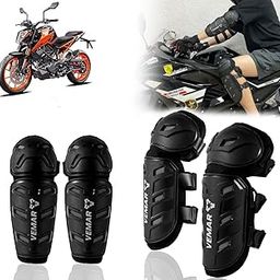 Auto Pearl Motorcycle Knee Shin Guards Elbow Pads, 4 in 1 Monstor Style Knee Shin Safe Protection Armor for Moto Cycling Racing compatible with Duke 200 (Black, 4Pcs)-image-119