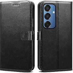 Oncraves Flip Case for Samsung Galaxy M15 5G | Card Slots, Magnetic Closure, Black-image-52