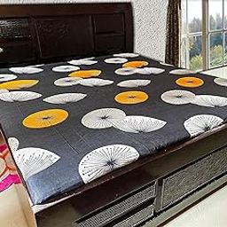 GRINAF Zipper Queen Size 60"X72" Cotton Mattress Cover/Protector, Pollen (5X6) (Black)-image-90