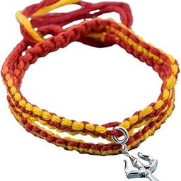 Jewellery 925 Sterling Silver Shakti Trishul Charm with Wrap Around Moli Bracelet for Men and Women-image-5