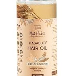Nat Habit Castor Coconut Dasabuti Hair Oil for Length & Strenghting, Hair Cuticle & Retain Moisture, 100ml-image-13