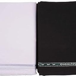 Raymond Trouser- Shirt Fabric Combo Box (Unstitched, All Weather Fabric) (White Shirt+Black Trouser)-5