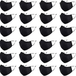Skin Friendly Cotton Mask, Multi Layer Design & Kids Face Mask, Soft Ribbed Earloops Reusable & Washable Face Mask-Children-Black-30