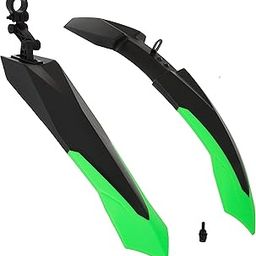 Dark Horse® Bicycle Dual Tone Front & Rear Mudguard with Plastic Clamp, Black-Green-picture-30