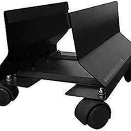 Bosney Metal CPU Trolley (Black) /CPU Trolley Metal/CPU Trolley with Wheels/Computer floor stand trolley with Castor Wheels Multiple use - Black-23