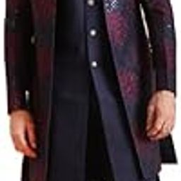 kisah Mens Jacket Sherwani Trouser Set|Silk Blend Fabric Jacquard Pattern Indo-Western Sherwani with Waistcoat and Trouser Set|Regular Fit Mandarin Collar Long Sleeves-picture-40