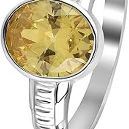 925 Sterling Silver BIS Hallmarked Yellow Sapphire Zircon Stone Finger Ring for Men-image-30