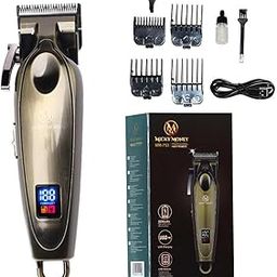 MICKYMONEY Electronic Hair Clipper for Unisex | 120min Runtime | Self Sharpening & Smooth Blades | Professional Hair Clipper | 5 in 1 USB Charge Trimmer | Easy to Operate (5x9in), Golden-image-11