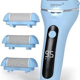 MEDTECH® Revive Rechargeable Callus Remover | Electric Foot Scrubber for Dead Skin Removal | 3 Crystal Quartz Heads for Dead Skin Removal | Pedicure Machine for Home | Pedicure Kit For Women-14