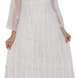 Women's Anarkali Kurti with Chikankari Hand Embroidery | Long Flared Ethnic Kurta for Festive | Colour Black-picture-1