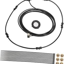 VANZACK 1set Outdoor Misting Fan Kit with Mister for Patio Cooling Easy to Install Water Misting System Compatible with Garden Connectors for Backyard and Outdoor Areas-image-37