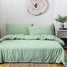 Ravaiyaa - Attitude is everything Solid/Plain Bedding Quilt Rajai Cover 100% Cotton Duvet Cover with 1 Pillow Cover Set (Twin/Twin XL, Sage Green)-image-61