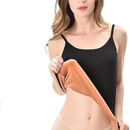 Thermal Spaghetti Tank Top Warmer for Women, Fleece Lined Soft Women Underwear Thermal Vest-image-96