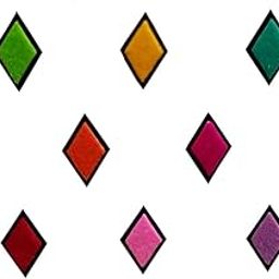 Comet Busters Multicolor Diamond Shaped Basic Bindis With Black Border (10 mm) (BIN1307)-33